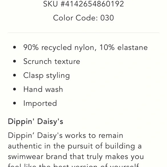 Anthropologie Dippin' Daisy's seashore zen Bikini Bottoms L and top XL - Picture 7 of 7